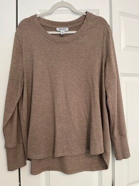 Nine West | Crewneck Knit Pullover Sweater | Taupe/Brown | Size XXL